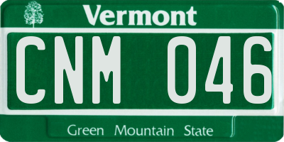VT license plate CNM046