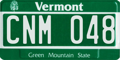 VT license plate CNM048