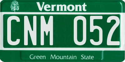 VT license plate CNM052