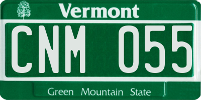 VT license plate CNM055