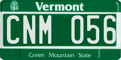 VT license plate CNM056