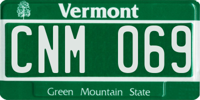 VT license plate CNM069