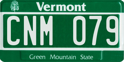 VT license plate CNM079