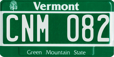 VT license plate CNM082