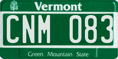 VT license plate CNM083