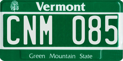 VT license plate CNM085