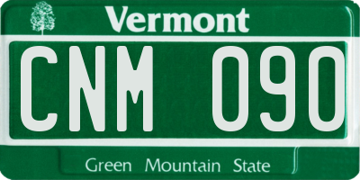 VT license plate CNM090