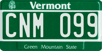 VT license plate CNM099