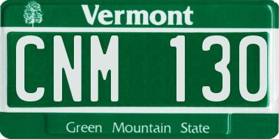 VT license plate CNM130