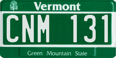 VT license plate CNM131