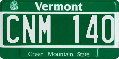 VT license plate CNM140