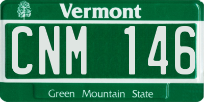 VT license plate CNM146