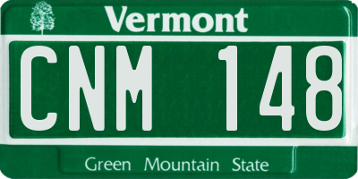 VT license plate CNM148