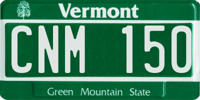 VT license plate CNM150