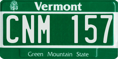 VT license plate CNM157