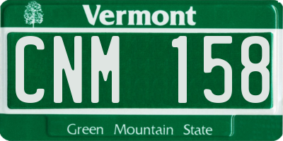 VT license plate CNM158