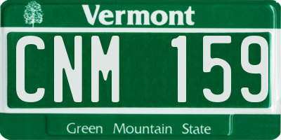 VT license plate CNM159