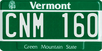 VT license plate CNM160