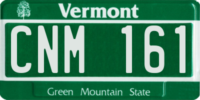 VT license plate CNM161