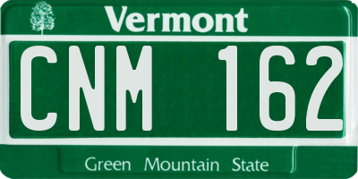 VT license plate CNM162