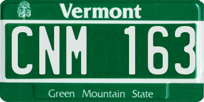 VT license plate CNM163