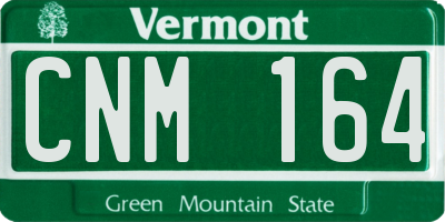 VT license plate CNM164