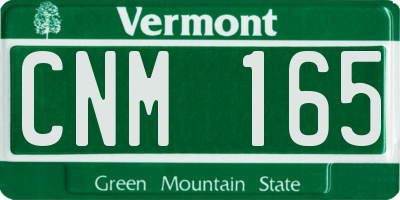 VT license plate CNM165