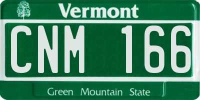 VT license plate CNM166