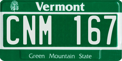 VT license plate CNM167
