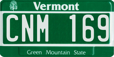VT license plate CNM169