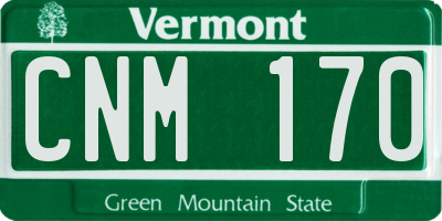 VT license plate CNM170