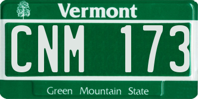 VT license plate CNM173