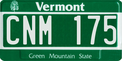 VT license plate CNM175