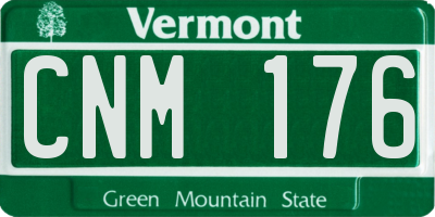 VT license plate CNM176