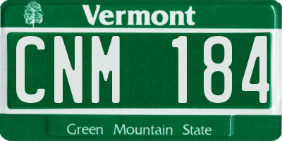 VT license plate CNM184