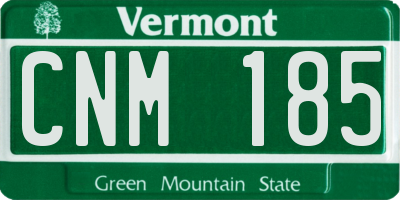 VT license plate CNM185