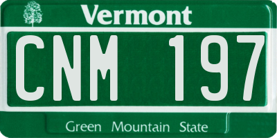 VT license plate CNM197