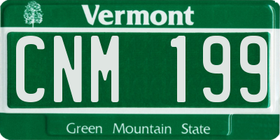 VT license plate CNM199