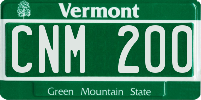 VT license plate CNM200
