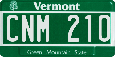 VT license plate CNM210