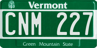 VT license plate CNM227