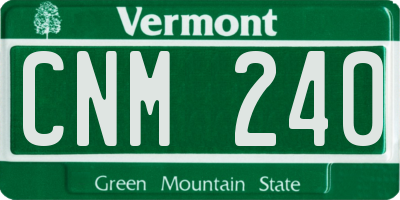 VT license plate CNM240