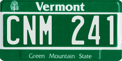 VT license plate CNM241