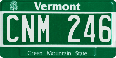 VT license plate CNM246