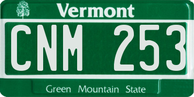 VT license plate CNM253