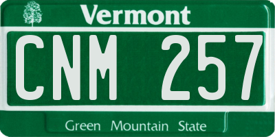 VT license plate CNM257