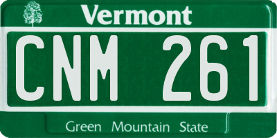 VT license plate CNM261