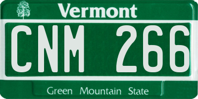VT license plate CNM266