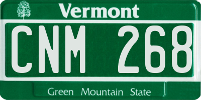 VT license plate CNM268