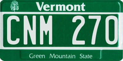 VT license plate CNM270
